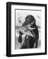 Man's Best Friend-Chuck Black-Framed Premium Giclee Print