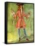 Man 's costume in reign of Anne I (1702-1714)-Dion Clayton Calthrop-Framed Stretched Canvas