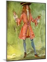 Man 's costume in reign of Anne I (1702-1714)-Dion Clayton Calthrop-Mounted Giclee Print