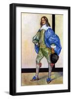 Man 's costume in reign of Charles I (1625-1649)-Dion Clayton Calthrop-Framed Giclee Print