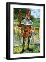 Man 's costume in reign of Edward III (1327 -1377)-Dion Clayton Calthrop-Framed Giclee Print