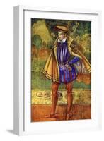 Man 's costume in reign of ELizabeth I (1558-1603)-Dion Clayton Calthrop-Framed Giclee Print