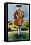 Man 's costume in reign of George I (1714-1727)-Dion Clayton Calthrop-Framed Stretched Canvas