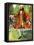 Man 's costume in reign of George II (1727-1760)-Dion Clayton Calthrop-Framed Stretched Canvas