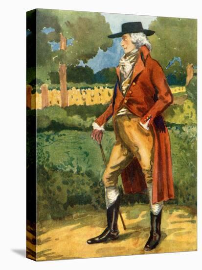 Man 's costume in reign of George III (1760-1820)-Dion Clayton Calthrop-Stretched Canvas