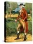 Man 's costume in reign of George III (1760-1820)-Dion Clayton Calthrop-Stretched Canvas