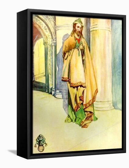 Man 's costume in reign of Henry I (1100 - 1135)-Dion Clayton Calthrop-Framed Stretched Canvas