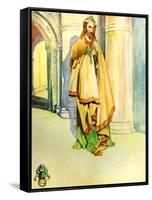 Man 's costume in reign of Henry I (1100 - 1135)-Dion Clayton Calthrop-Framed Stretched Canvas