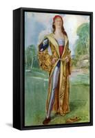 Man 's costume in reign of Henry VII (1485-1509)-Dion Clayton Calthrop-Framed Stretched Canvas