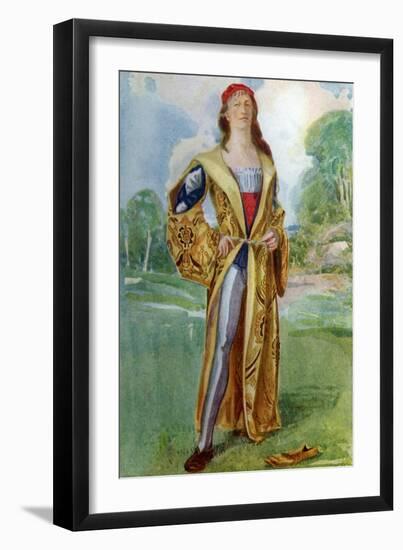 Man 's costume in reign of Henry VII (1485-1509)-Dion Clayton Calthrop-Framed Giclee Print