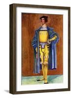 Man 's costume in reign of Henry VIII (1509-1547)-Dion Clayton Calthrop-Framed Giclee Print