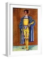 Man 's costume in reign of Henry VIII (1509-1547)-Dion Clayton Calthrop-Framed Giclee Print