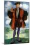 Man 's costume in reign of Henry VIII (1509-1547)-Dion Clayton Calthrop-Mounted Giclee Print