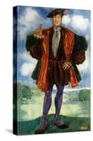 Man 's costume in reign of Henry VIII (1509-1547)-Dion Clayton Calthrop-Stretched Canvas