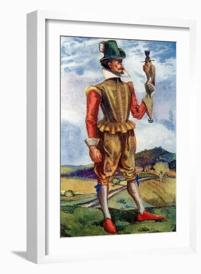 Man 's costume in reign of James I (1603-1625)-Dion Clayton Calthrop-Framed Giclee Print