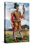 Man 's costume in reign of James I (1603-1625)-Dion Clayton Calthrop-Stretched Canvas