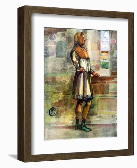 Man 's costume in reign of Richard I (1189 - 1199)-Dion Clayton Calthrop-Framed Giclee Print