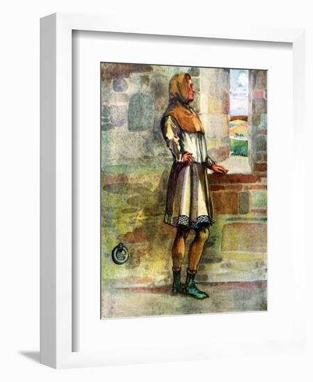 Man 's costume in reign of Richard I (1189 - 1199)-Dion Clayton Calthrop-Framed Giclee Print