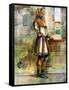 Man 's costume in reign of Richard I (1189 - 1199)-Dion Clayton Calthrop-Framed Stretched Canvas
