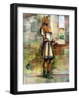 Man 's costume in reign of Richard I (1189 - 1199)-Dion Clayton Calthrop-Framed Giclee Print