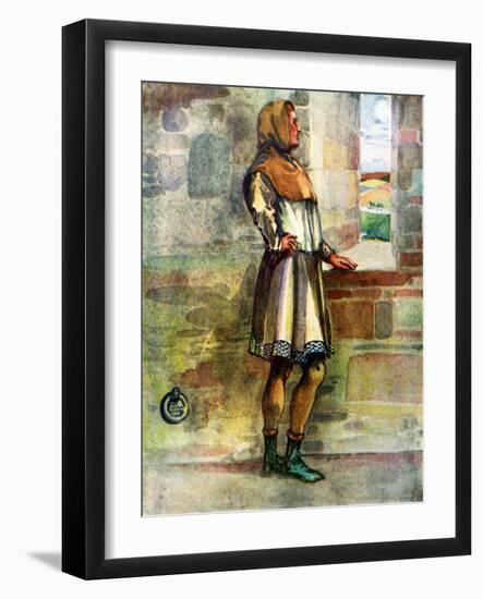 Man 's costume in reign of Richard I (1189 - 1199)-Dion Clayton Calthrop-Framed Giclee Print