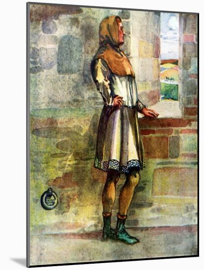 Man 's costume in reign of Richard I (1189 - 1199)-Dion Clayton Calthrop-Mounted Giclee Print