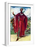 Man 's costume in reign of Richard II (1377- 1399)-Dion Clayton Calthrop-Framed Giclee Print