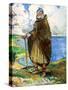 Man 's costume in reign of Stephen (1135 -1154)-Dion Clayton Calthrop-Stretched Canvas