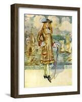 Man 's costume in reign of the Charles II (1660-1685)-Dion Clayton Calthrop-Framed Giclee Print