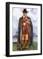 Man 's costume in reign of the Cromwells (1649-1660)-Dion Clayton Calthrop-Framed Giclee Print