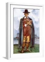 Man 's costume in reign of the Cromwells (1649-1660)-Dion Clayton Calthrop-Framed Giclee Print