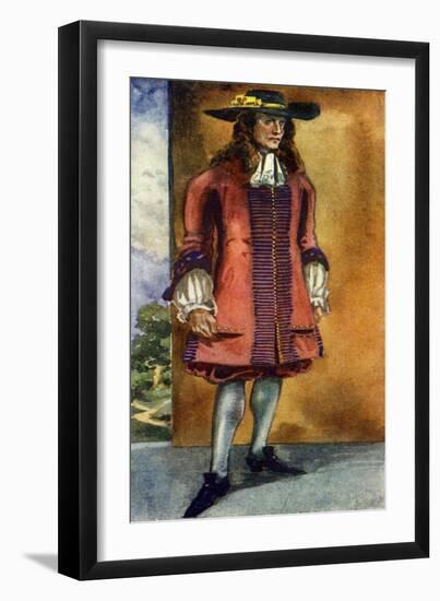 Man 's costume in reign of the James II (1685-1689)-Dion Clayton Calthrop-Framed Giclee Print