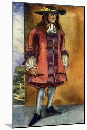 Man 's costume in reign of the James II (1685-1689)-Dion Clayton Calthrop-Mounted Giclee Print