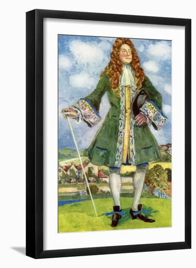 Man 's costume in reign of William and Mary (1689-1702)-Dion Clayton Calthrop-Framed Giclee Print