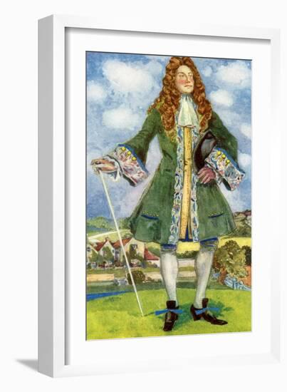 Man 's costume in reign of William and Mary (1689-1702)-Dion Clayton Calthrop-Framed Giclee Print