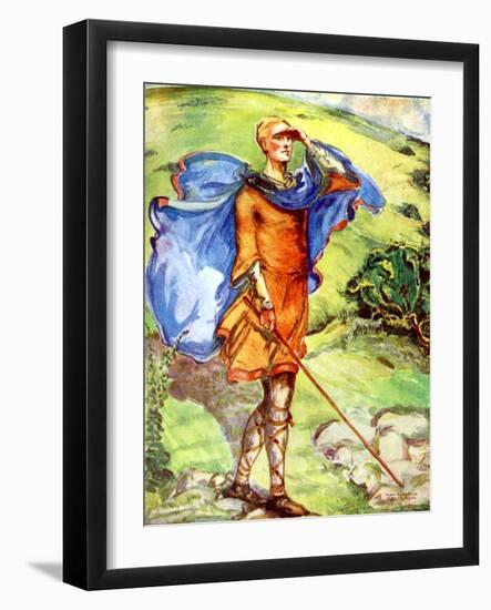 Man 's costume in reign of William I (1066- 1087)-Dion Clayton Calthrop-Framed Giclee Print