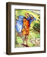 Man 's costume in reign of William I (1066- 1087)-Dion Clayton Calthrop-Framed Giclee Print