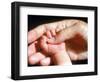 Man's Hand Holding Baby's Hand-Mitch Diamond-Framed Photographic Print