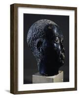 Man's Head, Stone Statue-null-Framed Giclee Print