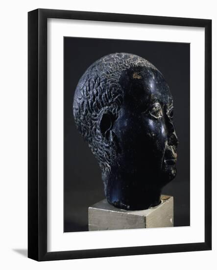 Man's Head, Stone Statue-null-Framed Giclee Print