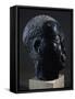 Man's Head, Stone Statue-null-Framed Stretched Canvas