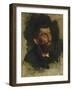 Man's Head, Study for Ivan the Terrible-Ilya Efimovich Repin-Framed Giclee Print