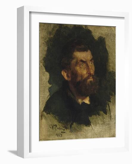 Man's Head, Study for Ivan the Terrible-Ilya Efimovich Repin-Framed Giclee Print