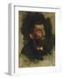 Man's Head, Study for Ivan the Terrible-Ilya Efimovich Repin-Framed Giclee Print