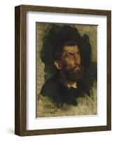 Man's Head, Study for Ivan the Terrible-Ilya Efimovich Repin-Framed Giclee Print