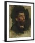 Man's Head, Study for Ivan the Terrible-Ilya Efimovich Repin-Framed Giclee Print