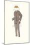 Man's Suit Paper Doll, 1910s-null-Mounted Art Print