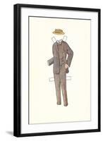 Man's Suit Paper Doll, 1910s-null-Framed Art Print