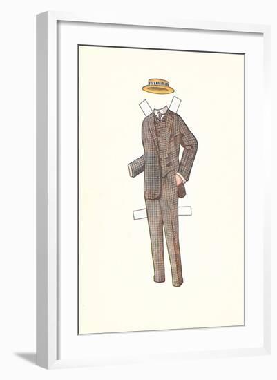 Man's Suit Paper Doll, 1910s-null-Framed Art Print