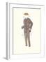 Man's Suit Paper Doll, 1910s-null-Framed Art Print